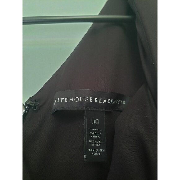 White House Black Market Womens Sz 00 Cocktail Dress V Neck Sleeveless Floral - Picture 5 of 6